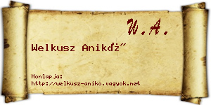 Welkusz Anikó névjegykártya